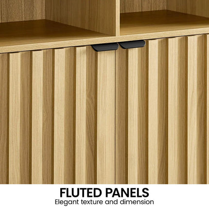 Sarantino Eleni 2-Door Sideboard Buffet Hallway Cabinet Storage Console Cupboard in Natural.