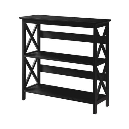Sarantino Lucas 3-Tier Bookshelf Display Rack in Black.