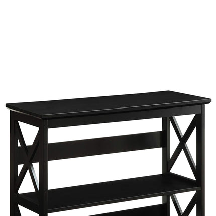 Sarantino Lucas 3-Tier Bookshelf Display Rack in Black.