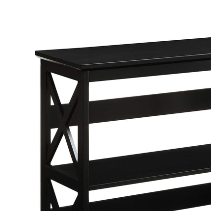 Sarantino Lucas 3-Tier Bookshelf Display Rack in Black.
