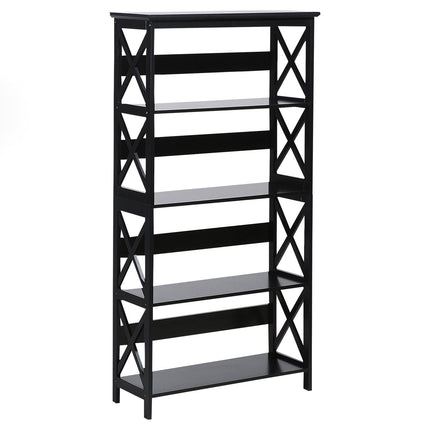 Sarantino Daphne 5-tier Cross Panel Bookshelf.