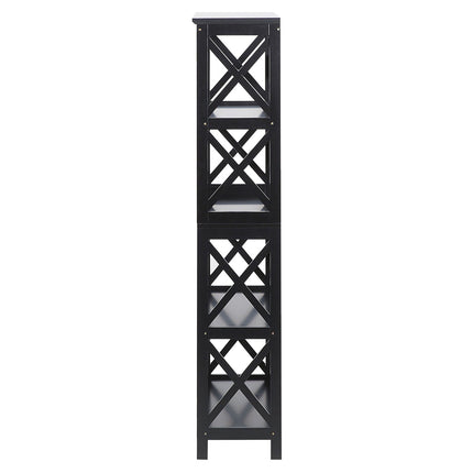 Sarantino Daphne 5-tier Cross Panel Bookshelf.