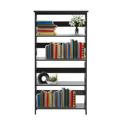 Sarantino Daphne 5-tier Cross Panel Bookshelf.