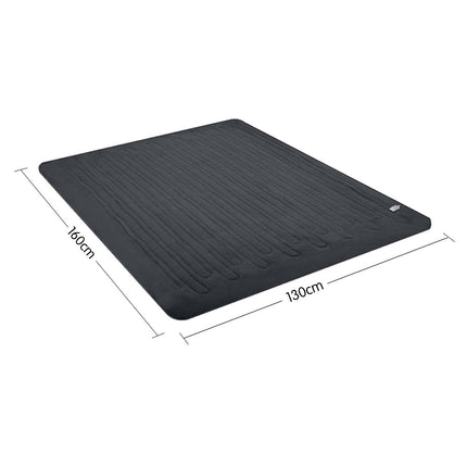 Laura Hill Heated Electric Blanket Throw Rug Coral Warm Fleece Grey.