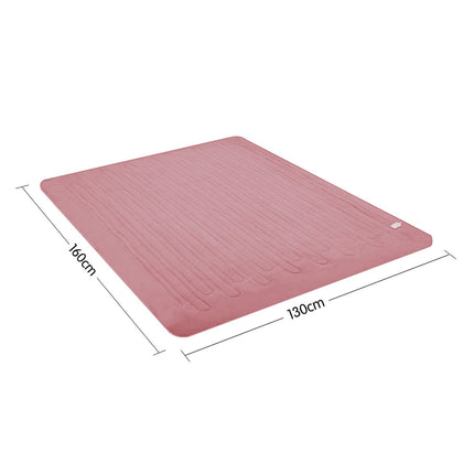 Laura Hill Heated Electric Blanket Throw Rug Coral Warm Fleece Pink.
