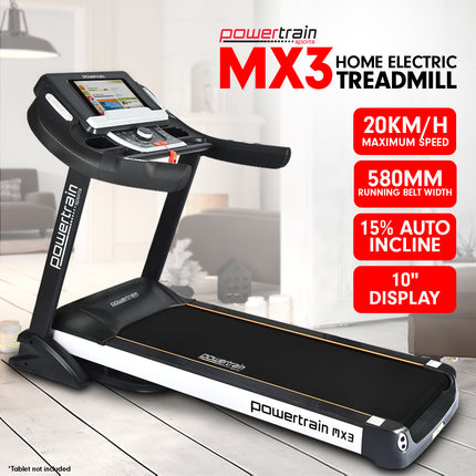 Powertrain MX3 Treadmill Performance Home Gym Cardio Machine.