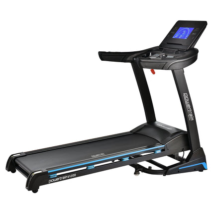 Powertrain V1200 Treadmill with Shock-Absorbing System.