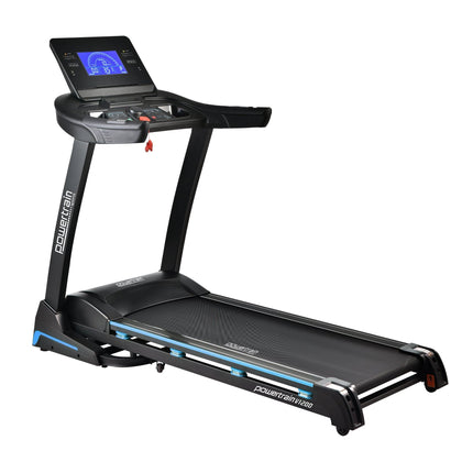 Powertrain V1200 Treadmill with Shock-Absorbing System.