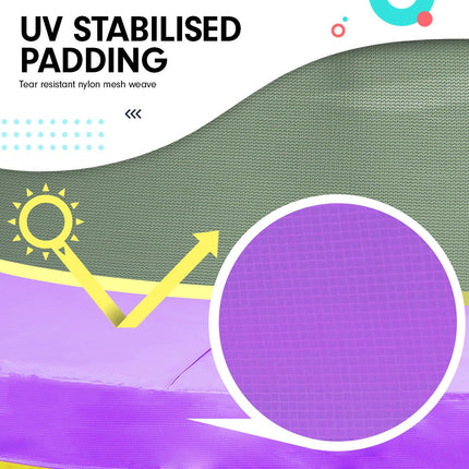 Kahuna 4.5ft Trampoline Round Free Safety Net Spring Pad Cover Mat Outdoor Blue Purple.