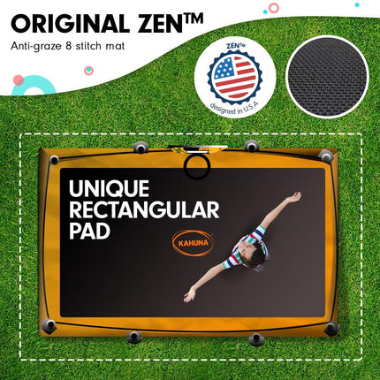 Kahuna Rectangular Trampoline 6x9ft with L.E.D BB Set Rainbow.