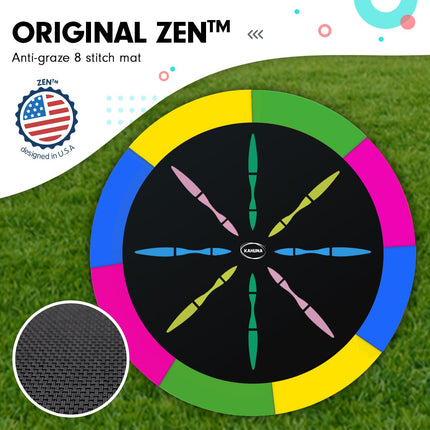 Kahuna 8ft Outdoor Rainbow Trampoline For Kids And Children Suited For Fitness Exercise Gymnastics With Safety Enclosure.