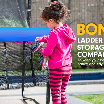 Kahuna 8ft Outdoor Rainbow Trampoline For Kids And Children Suited For Fitness Exercise Gymnastics With Safety Enclosure.