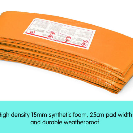Kahuna 12ft Trampoline Replacement Pad Round - Orange.