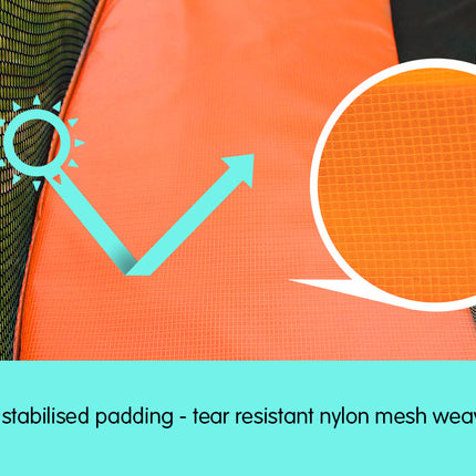Kahuna 12ft Trampoline Replacement Pad Round - Orange.