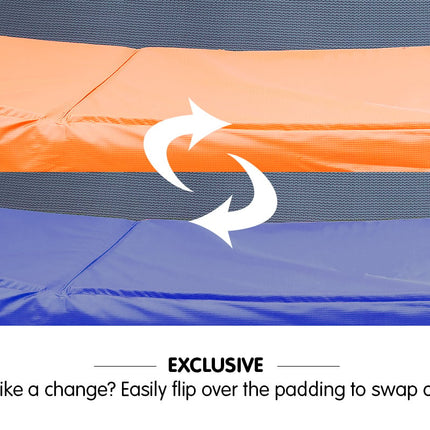 Kahuna 10ft Trampoline Reversible Replacement Pad Round - Orange/Blue.