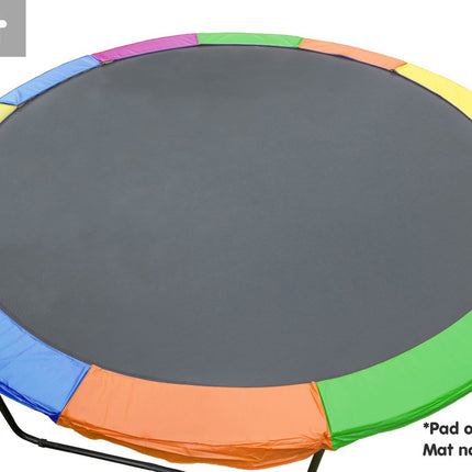 Kahuna 16ft Trampoline Replacement Pad Round - Rainbow.