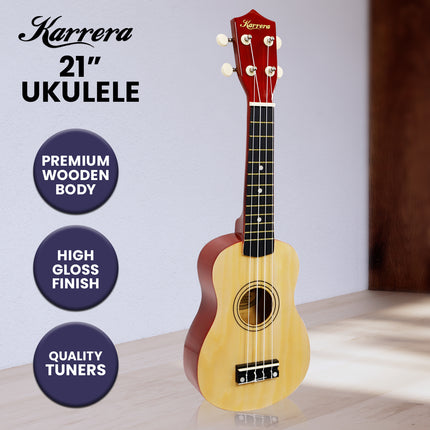 Karrera 21in Ukulele - Natural.