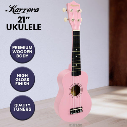 Karrera 21in Ukulele - Pink.
