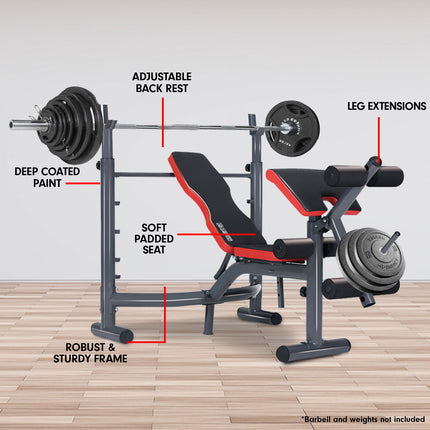 Powertrain Adjustable Weight Bench Home Gym Bench Press - 302.
