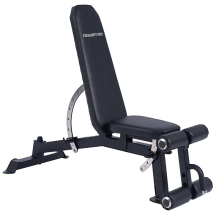 Powertrain Multi Workout Bench with Transport Wheels and Adjustable Backrest.