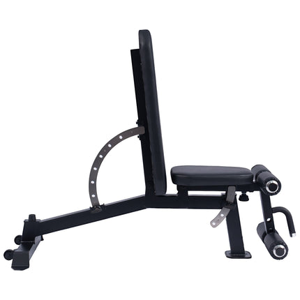 Powertrain Multi Workout Bench with Transport Wheels and Adjustable Backrest.
