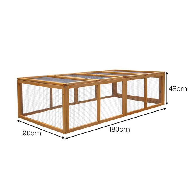 Furtastic Rectangular Wooden Chicken Coop & Rabbit Hutch.