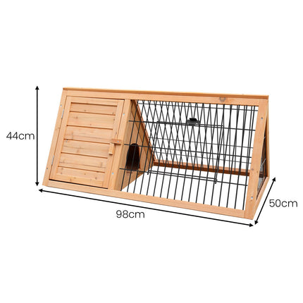 Furtastic Triangle Wooden Rabbit Hutch.