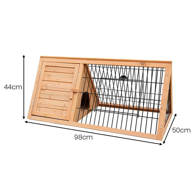 Furtastic Triangle Wooden Rabbit Hutch.