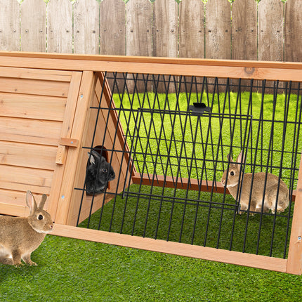 Furtastic Triangle Wooden Rabbit Hutch.