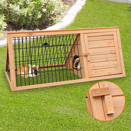 Furtastic Triangle Wooden Rabbit Hutch.