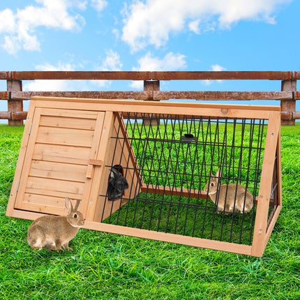 Furtastic Triangle Wooden Rabbit Hutch.