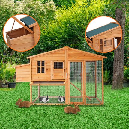 Furtastic Large Chicken Coop & Rabbit Hutch With Ramp.