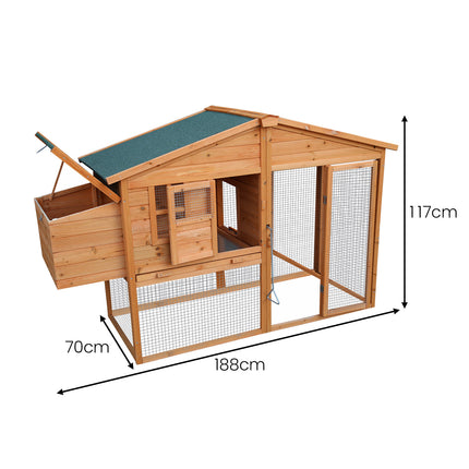 Furtastic Large Chicken Coop & Rabbit Hutch With Ramp.