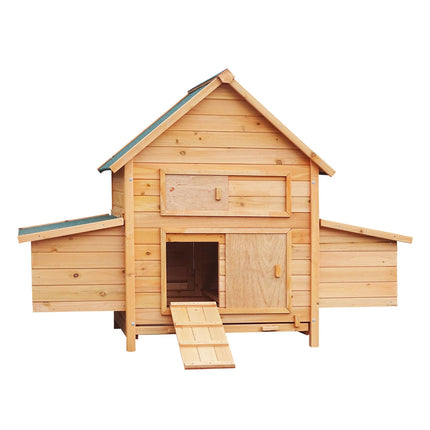 Furtastic Wooden Chicken Coop & Rabbit Hutch With Ramp Nesting Boxes.