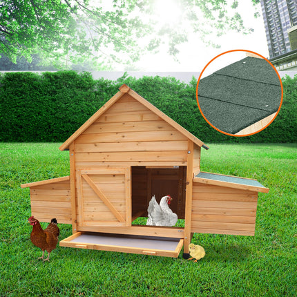 Furtastic Wooden Chicken Coop & Rabbit Hutch With Ramp Nesting Boxes.