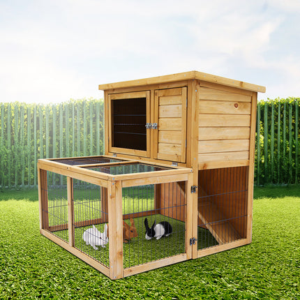 Furtastic 2-Storey Chicken Coop & Rabbit Hutch With Large Run.