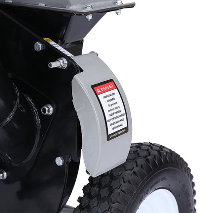 Ducar Wood Chipper Shredder Mulcher Garden 8hp Petrol Motor Upright Grinder - Silver.