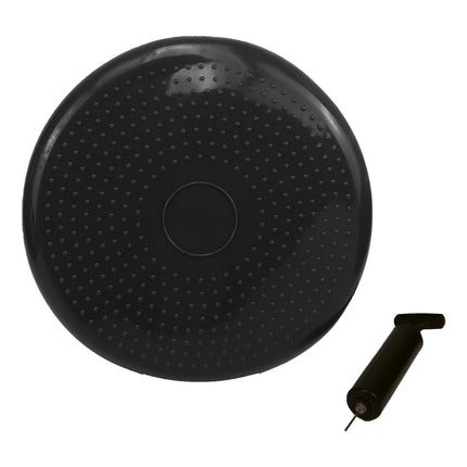 Powertrain Yoga Stability Disc Home Gym Pilates Balance Trainer Black.