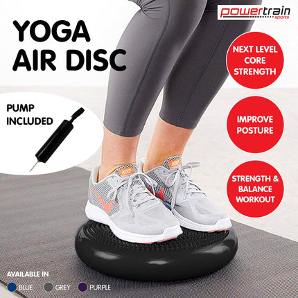 Powertrain Yoga Stability Disc Home Gym Pilates Balance Trainer Black.