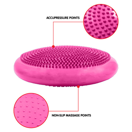 Powertrain Yoga Stability Disc Home Gym Pilates Balance Trainer - Pink.