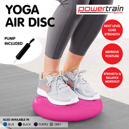 Powertrain Yoga Stability Disc Home Gym Pilates Balance Trainer - Pink.