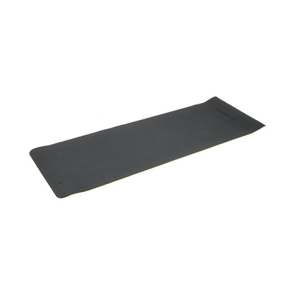 Powertrain TPE Yoga Exercise Mat Home Gym Pilates Fitness 8mm Thick in Black/Green.