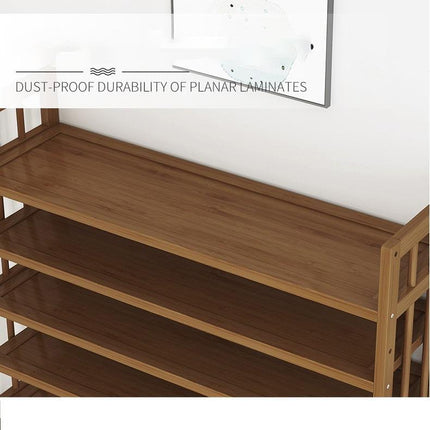 6 Tier Tower Bamboo Wooden Shoe Rack Corner Shelf Stand Storage Organizer.