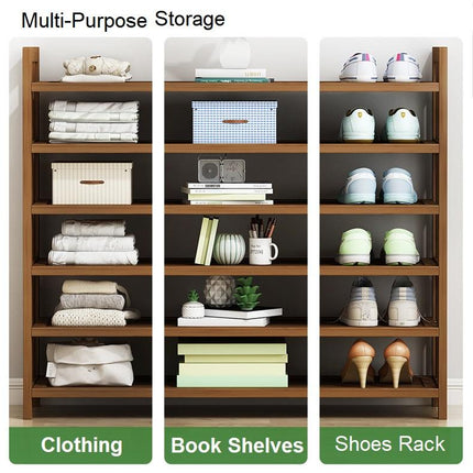 8 Tier Tower Bamboo Wooden Shoe Rack Corner Shelf Stand Storage Organizer.