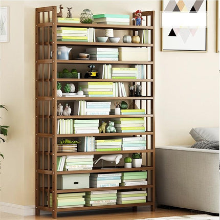 10 Tier Tower Bamboo Wooden Shoe Rack Corner Shelf Stand Storage Organizer.