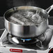 20cm 316L Stainless Steel Saucepan Compound Steel Honeycomb Nonstick Sauce Pan with Glass Lid 2.2L Pot Stay-Cool Handle Multipurpose Milk Saucepan, Induction Capable and Gas Stove.