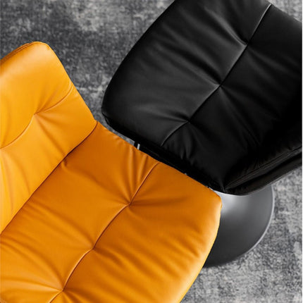 Bar Stools Kitchen Bar Stool Leather Barstools Swivel Gas Lift Counter Chairs x2 BS8406 Black.