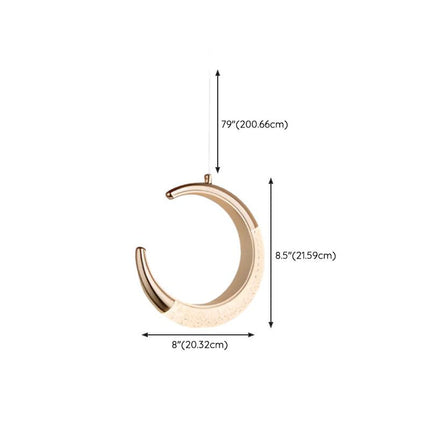 BAMDECOR Moon Stair Chandelier Golden Luxury Villa Duplex Staircase Chandelier Apartment Revolving Loft Hollow Living Room (Dimmable Control).