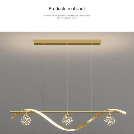 Luxury Hand Blown Glass LED Pendant Light 100cm Adjustable 3 Color Dimmable Remote Control for Dining Bar Living Room.