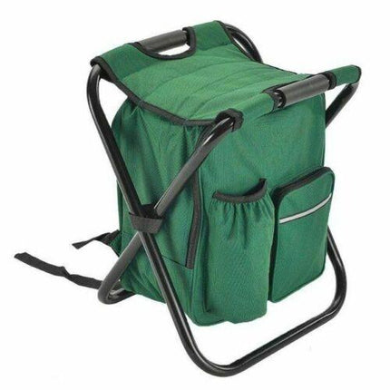 Portable Folding Backpack Chair Camping Stool Cooler Bag Rucksack Beach Fishing 150kg load comb.